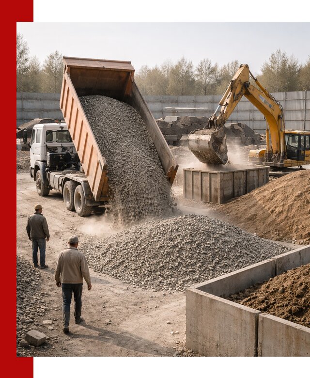 Доставка нерудных материалов с погрузкой и разгрузкой в Коркине