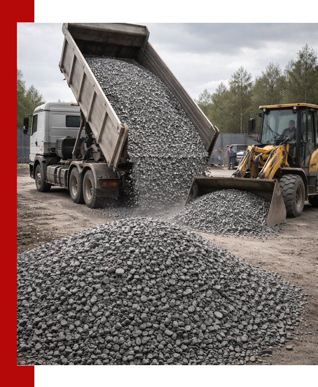 Доставка и продажа щебня гранитного в Коркине