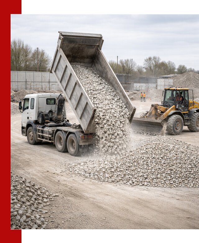 Доставка и продажа известнякового щебня в Коркине