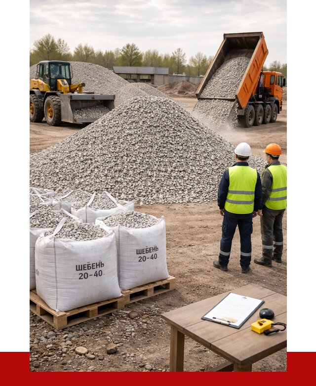 Известняковый щебень 20-40 в Коркине от 2180 р. ПРОНЕРУДКрк