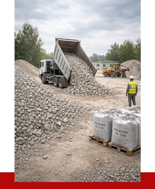 Известняковый щебень фракция 70-150 в Коркине от 1298 р. | ПРОНЕРУДКрк