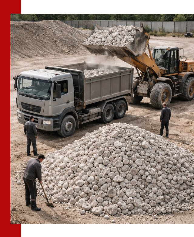 Известняковый щебень фракция 70–150 с доставкой в Коркине