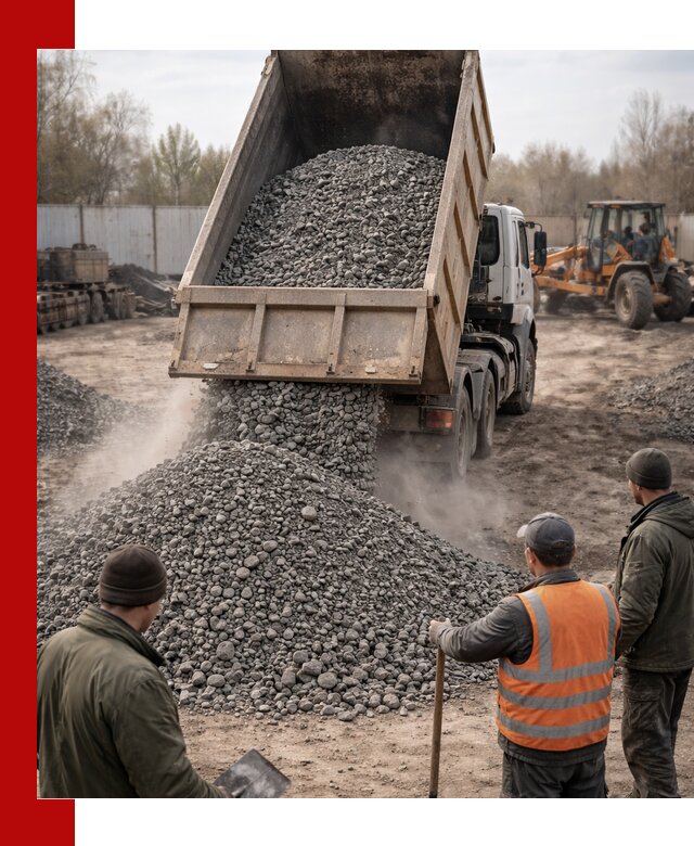 Доставка шлакового щебня в удобные сроки по выгодной цене в Коркине