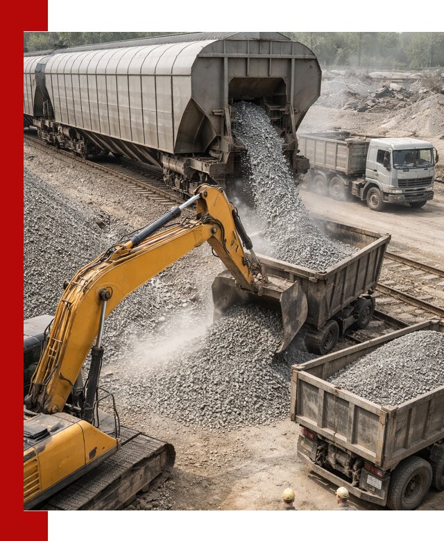 Доставка железнодорожного щебня в Коркине крупными партиями быстрого отгруза