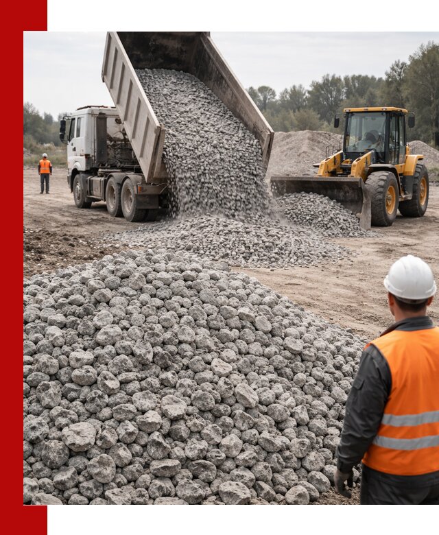 Доставка бетонного щебня фракции 20-40 в Коркине