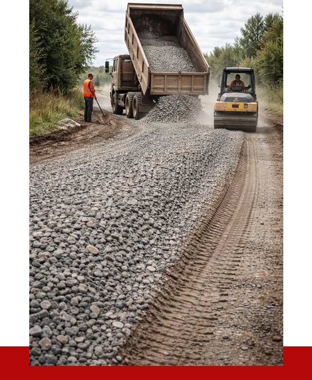 Щебень для отсыпки дороги в Коркине от 2803 р. ПРОНЕРУДКрк