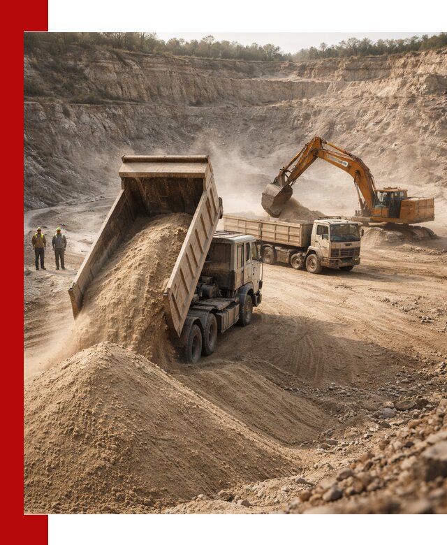 Карьерный песок навалом с доставкой в Коркине