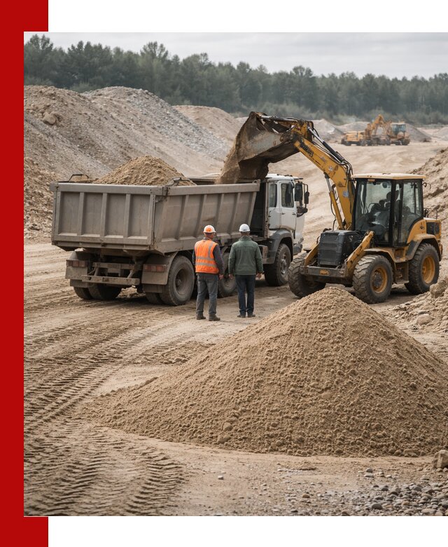 Карьерный среднезернистый песок с доставкой в Коркине