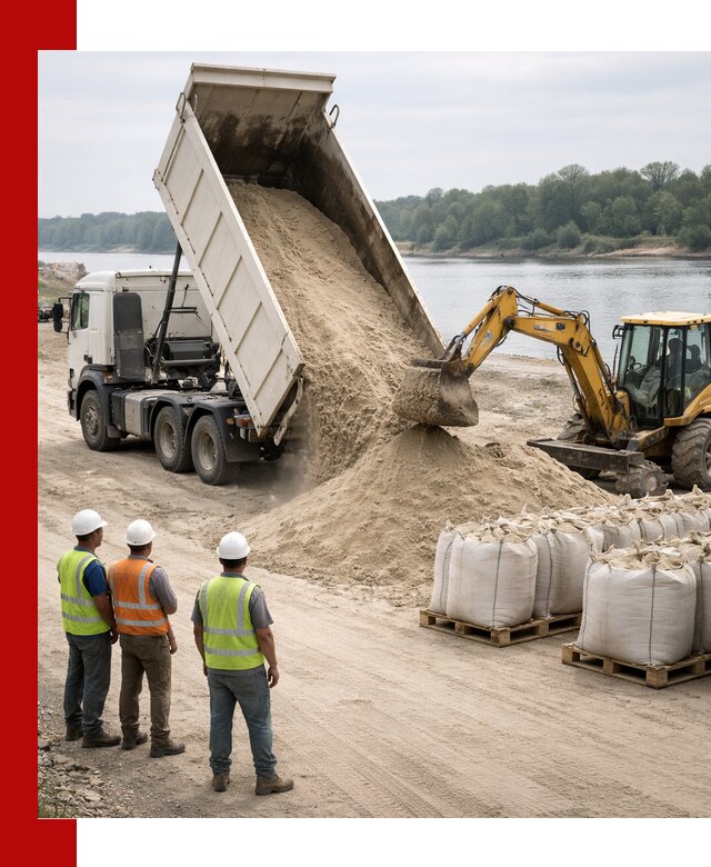 Доставка речного песка в Коркине самосвалами и погрузкой