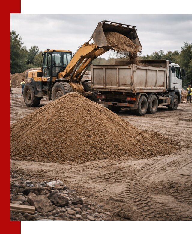 Доставка речного песка навалом в Коркине быстро и выгодно
