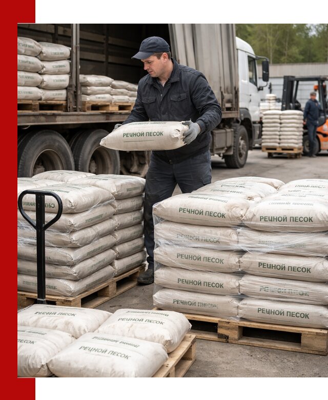 Речной песок в мешках с доставкой в Коркине