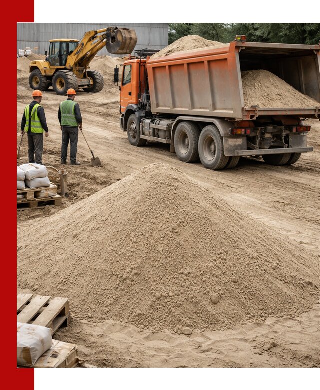 Доставка и продажа мытого речного песка в Коркине