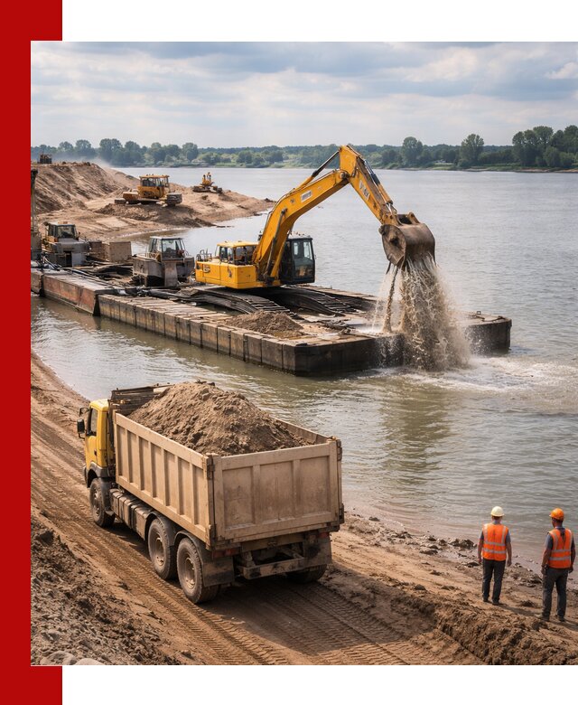 Намывной песок с доставкой в Коркине оптом и в розницу