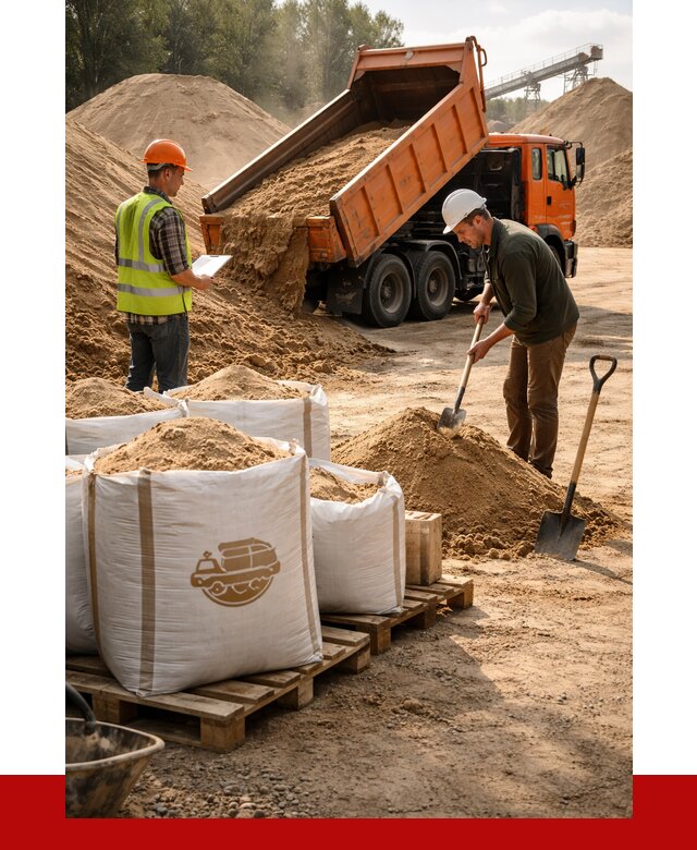 Строительный песок в Коркине от 2284 р. с доставкой, ПРОНЕРУДКрк