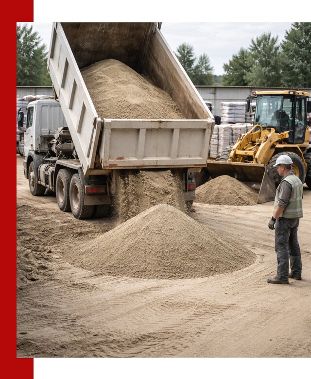 Поставка и доставка песка для бетона в Коркине