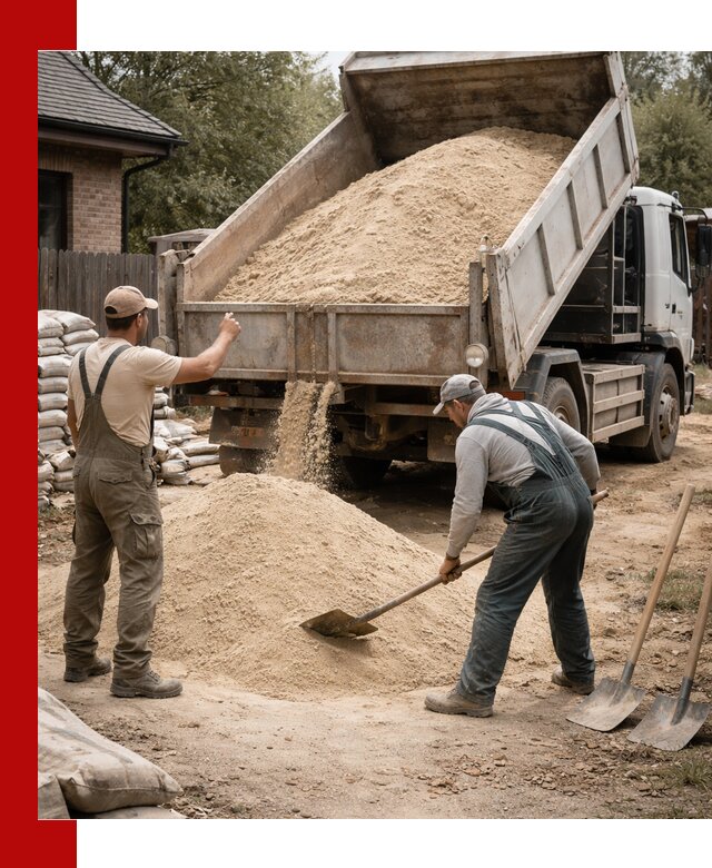 Песок для штукатурки с доставкой в Коркине качественный и чистый