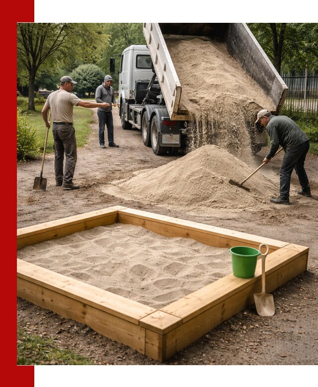 Песок для песочницы с доставкой в Коркине недорого и чистый