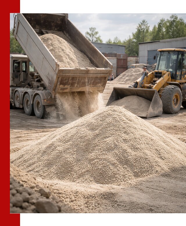 Кварцевый песок с доставкой в Коркине для строительных работ