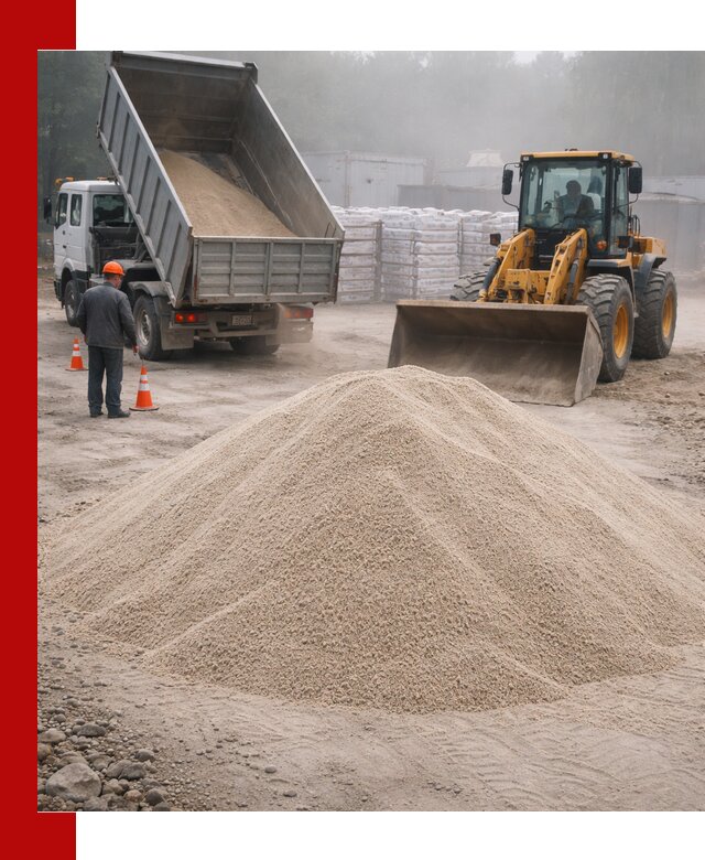 Кварцевый песок фракция 0–8 для стройработ в Коркине