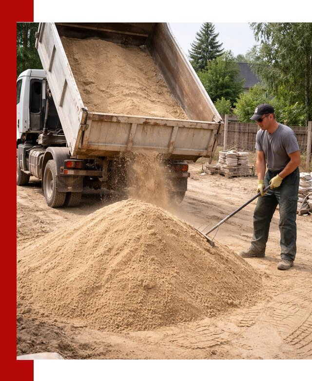 Доставка сухого песка самосвалами в Коркине