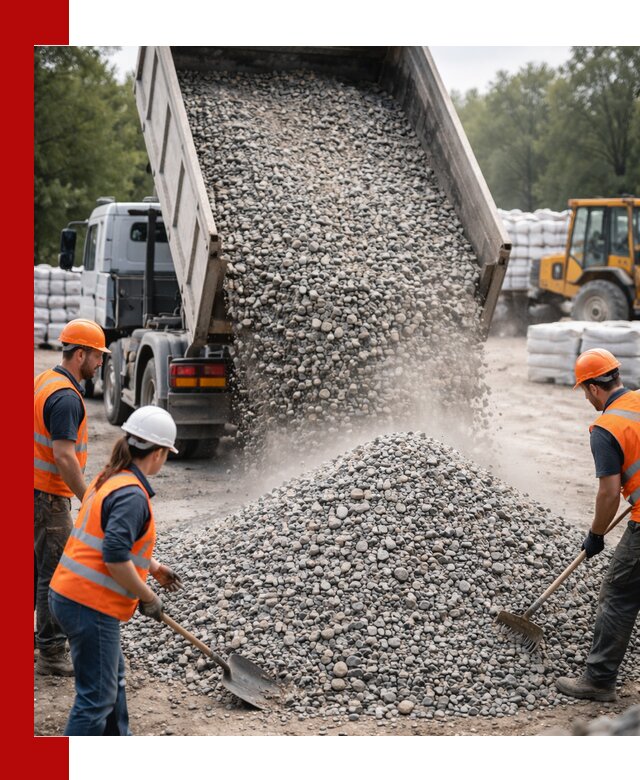 Доставка гравия и камня в Коркине оптом и в розницу
