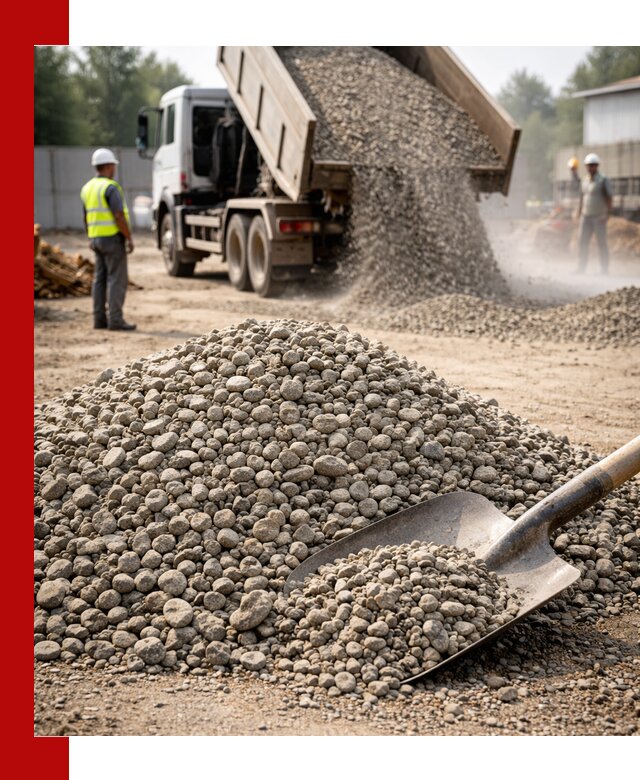 Доставка гравия фракции 20-40 в Коркине с самосвалами