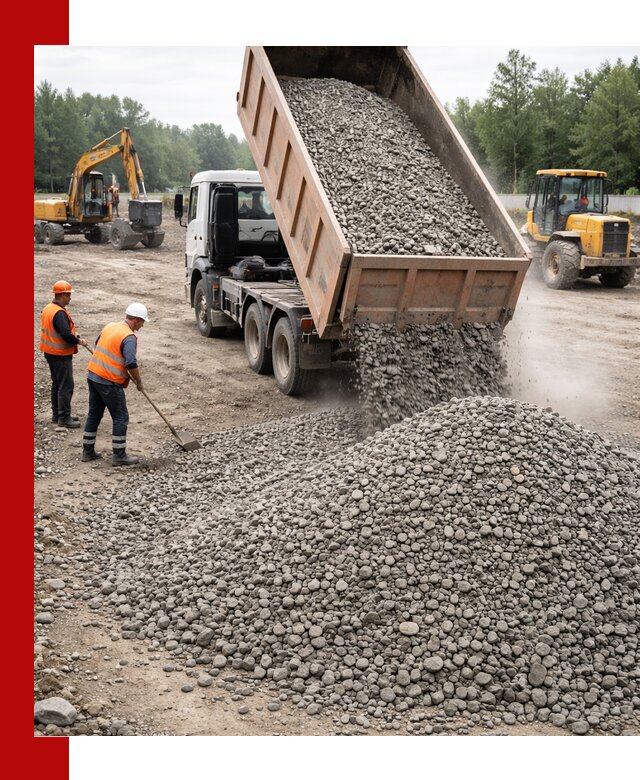 Доставка гравия фракции 40-70 в Коркине оптом и в розницу