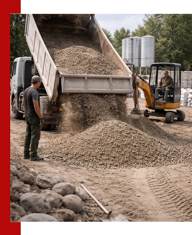 Доставка ПГС С3 в Коркине самосвалами и миксерами