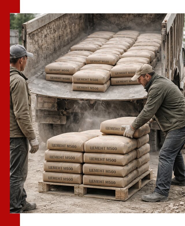 Цемент М500 с доставкой самосвалом в Коркине