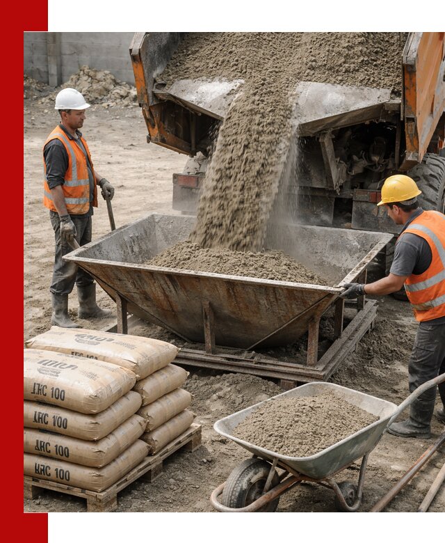 Доставка цементно-песчаной смеси М100 в Коркине