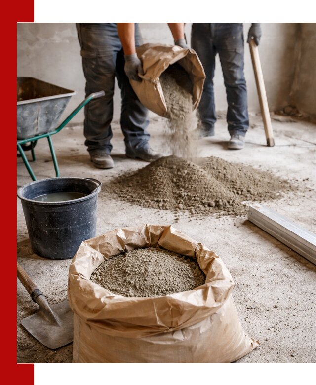 Доставка сухой смеси для стяжки в Коркине