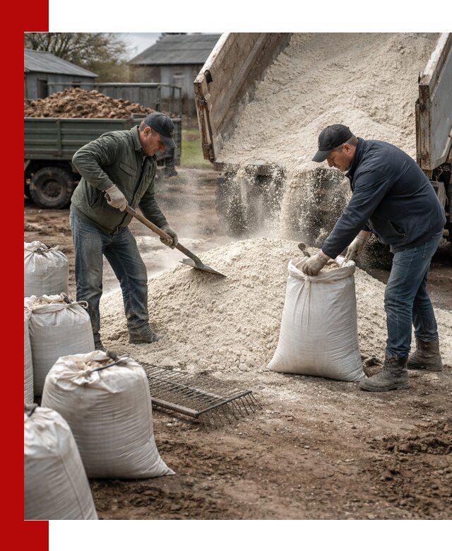 Доставка извести пушонки в Коркине оптом и мелким оптом