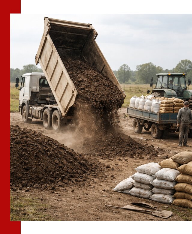 Доставка грунта и удобрений оптом в Коркине для сельхоз и строительства