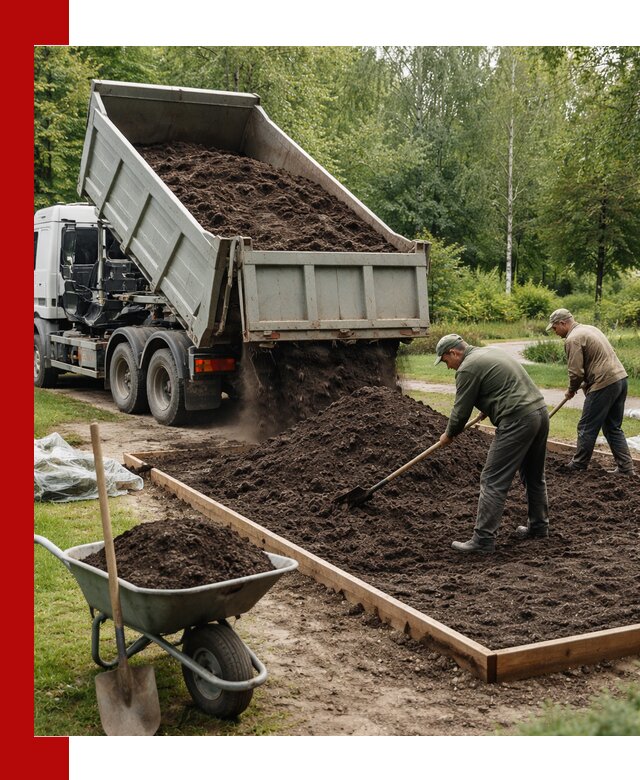 Доставка грунта для озеленения и благоустройства в Коркине