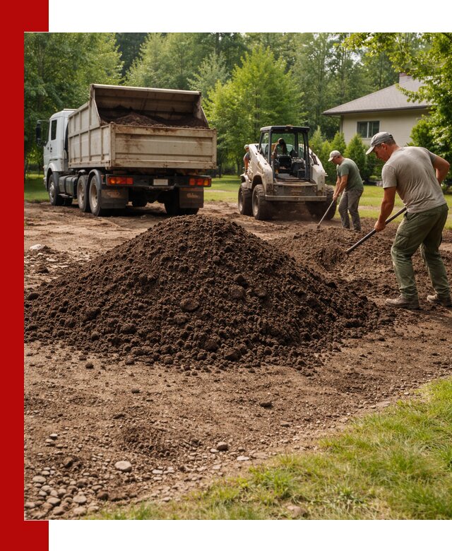 Доставка и укладка грунта для газона в Коркине