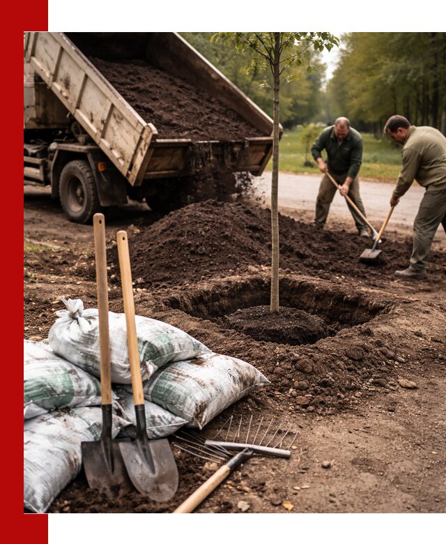 Грунт для посадки деревьев в Коркине — доставка и подготовка почвы