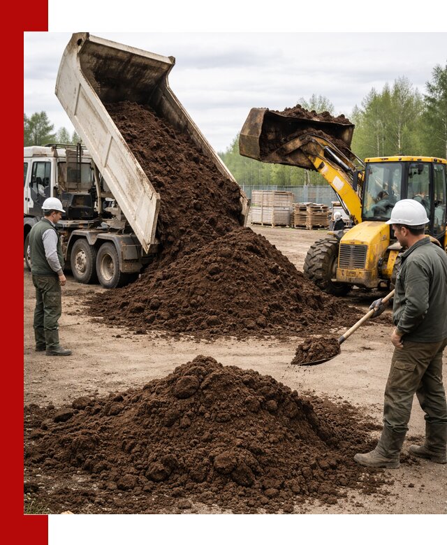 Доставка торфа оптом и в мешках в Коркине