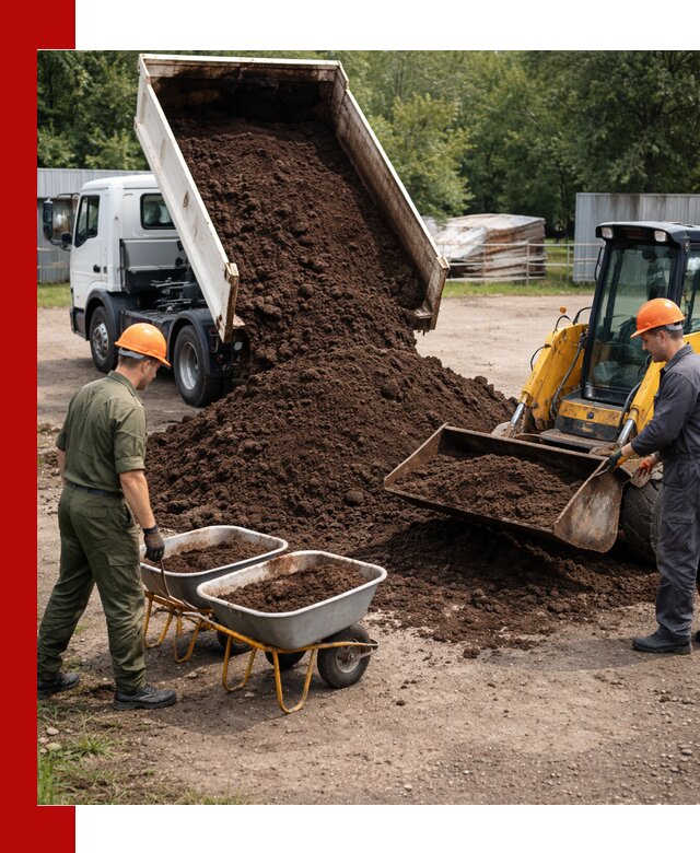Доставка торфо-земляной смеси в Коркине для огорода и ландшафта