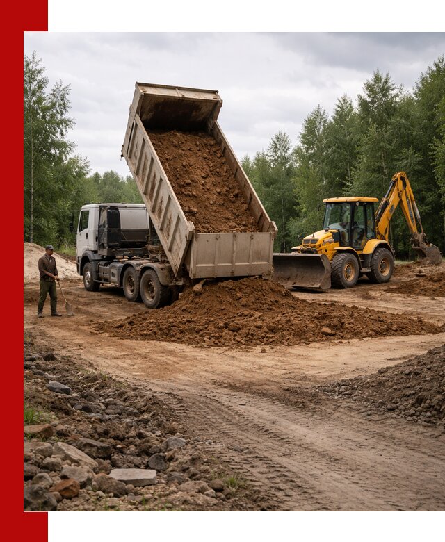 Доставка суглинка самосвалами в Коркине подсыпка и планировка