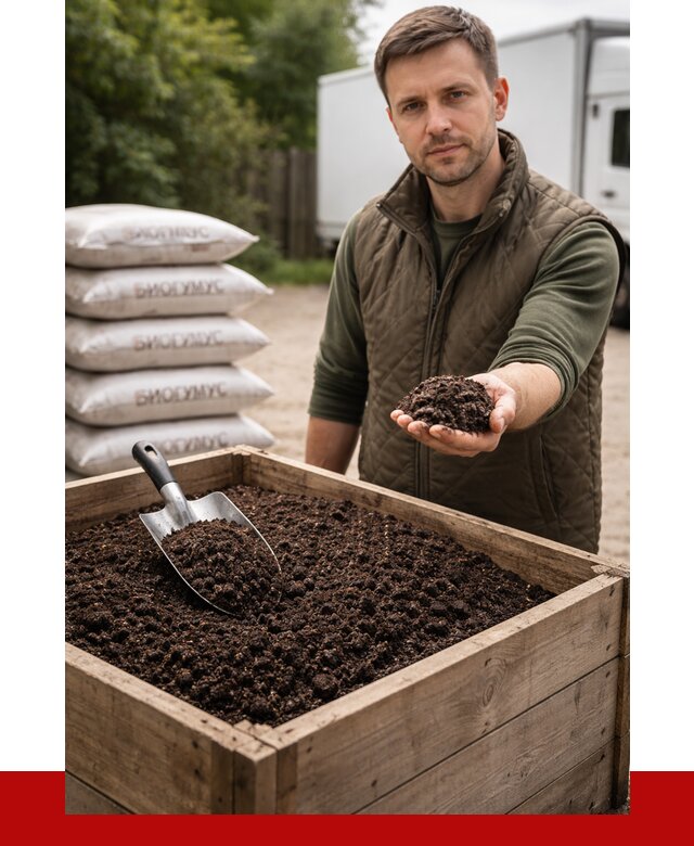 Купить биогумус в Коркине с доставкой от 8824 р. за куб | ПРОНЕРУДКрк