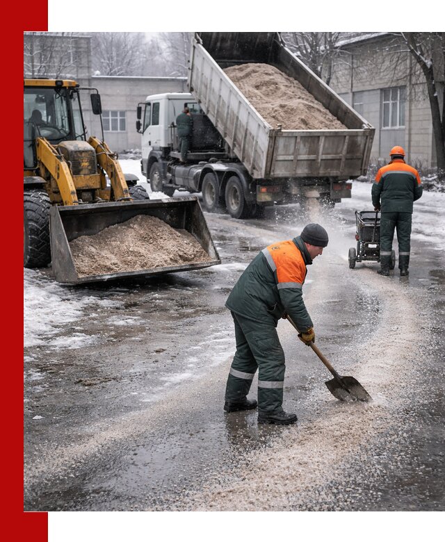 Реагент против гололеда с доставкой и нанесением в Коркине