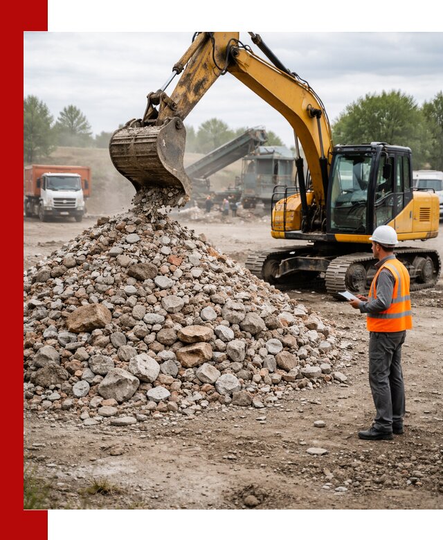 Доставка и вывоз строительного боя в Коркине