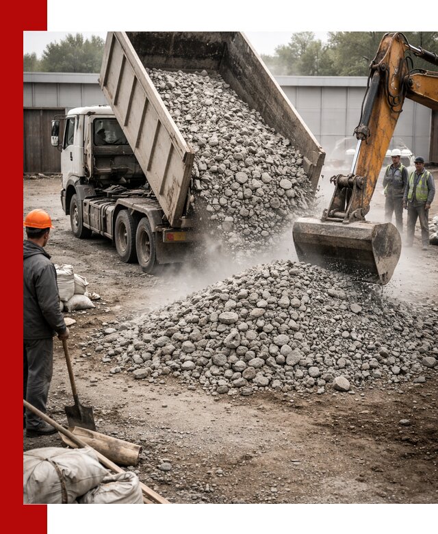 Доставка дробленого бетона в Коркине оптом и в розницу