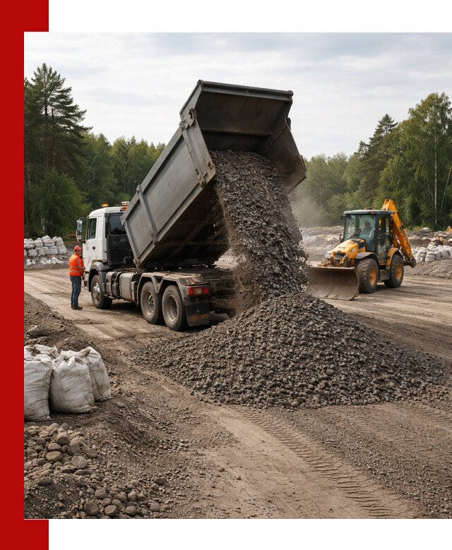Доставка дробленого асфальта в Коркине для дорожных работ