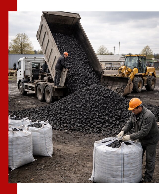 Доставка каменного угля в Коркине оптом и в розницу