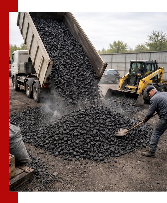 Доставка угля орех в Коркине оптом и в розницу