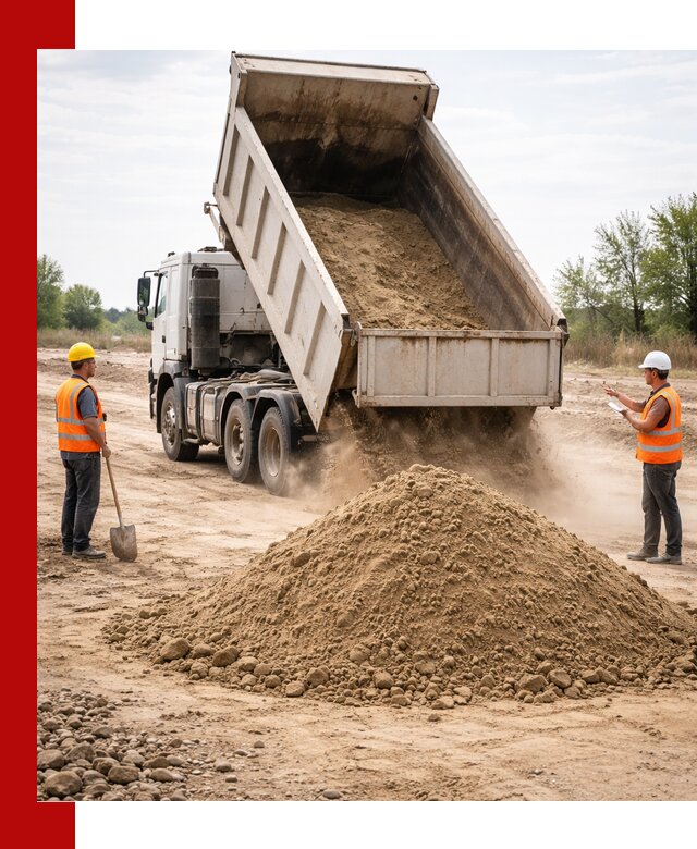 Доставка самосвалом 15 кубов в Коркине за город и по городу