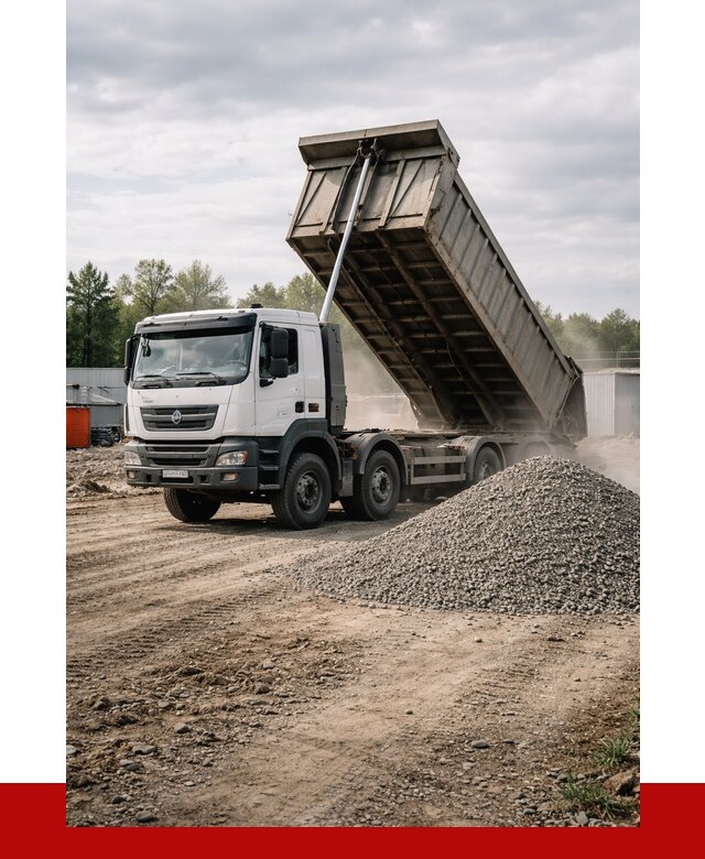 Доставка самосвалом 40 кубов в Коркине от 9343 р. | ПРОНЕРУДКрк