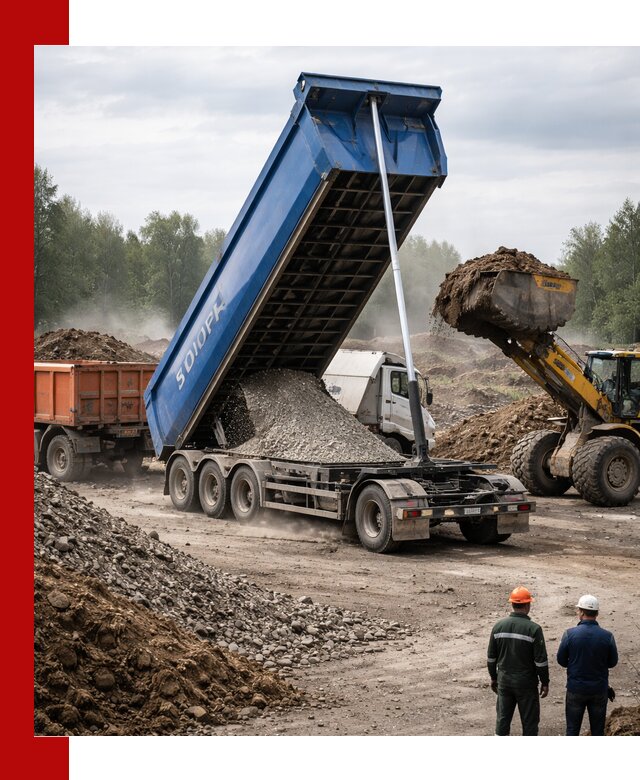 Аренда тонар 40 тонн в Коркине с доставкой материалов