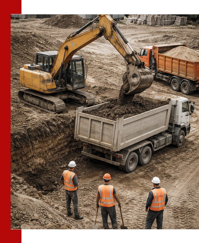 Разработка грунта для строительства и благоустройства в Коркине